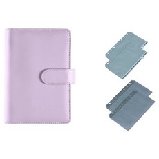 Lebria A6現金手帳活頁夾套組, 1套, 紫色