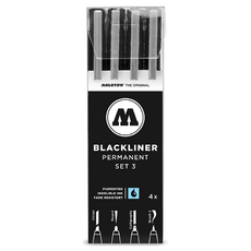 MOLOTOW 代針筆4件組 200494, 1組, 斜尖/圓尖/平尖/軟尖