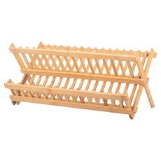 Benhome 折疊式木製盤碗餐具瀝水架 S, 1個, 單一顏色