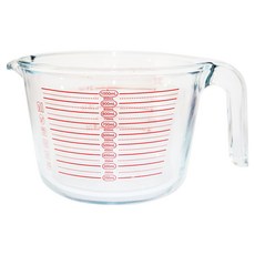 발룬피니 내열강화유리 다용도 계량컵, 1개, 1L, 투명