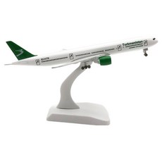 模型飛機 土庫曼斯坦航空 飛機 壓鑄 B777 20公分 1:300, 1個, 混合顏色 + 底座隨機出貨