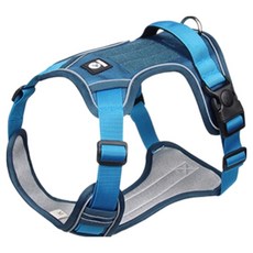 Duomm 寵物雙色夜光胸背帶, 1個, 03 藍色