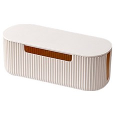 솔브리빙 심플 모던 템바보드 멀티탭 정리함, 1개, 베이지