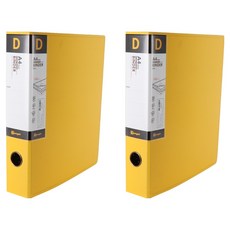 新材質D型環活頁夾 3cm, 黃色, 2個