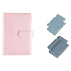 레브리아 A6 현금 다이어리 바인더 세트, 핑크, 1세트