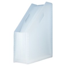 海兔 整齊收納 直式風琴夾 13格 257 x 325 x 200 mm, 1個, 白色 + 透明