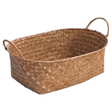 리브리카 손잡이 라탄 바구니, 브라운, 1개