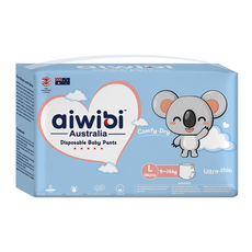 aiwibi 愛薇彼 清新乾爽透氣輕薄 褲型尿布 9~14kg, L, 44片