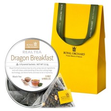 ROYAL ORCHARD 龍之早餐 銀罐單入組 + 禮盒組, 茶包 6入 + 禮盒, 1套