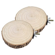 Bellapick 棲木 圓形平臺 5cm, 2個, 木製