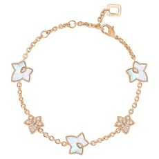 LOLA ROSE 女款 New Ivy 珍珠母貝方晶鋯石多墜飾貝殼手鍊 LR80061