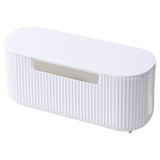 solve living 簡約現代風直紋延長線收納盒, 1個, 白色