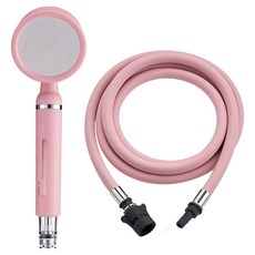 Dr.WATER SHOWER HEAD 安裝簡單的彩色過濾蓮蓬頭 + PVC軟管 2m 套組, 1套, 粉紅色