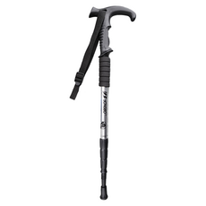 輕鋁合金伸縮避震登山杖 T柄, 1支, 銀色