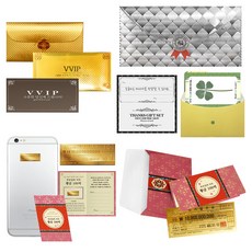 幸運象徵 高級感謝禮物 奢華零用錢信封 黃金紙鈔 + 四葉草鮮花 + 24k防電磁波貼紙 + 黃金信封套組, 父母的價值, 1套