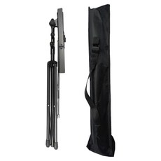 PureOn 便攜式折疊樂譜架 145 x 49 x 28 cm + 吉他鼓用袋套組, 1套, 黑色