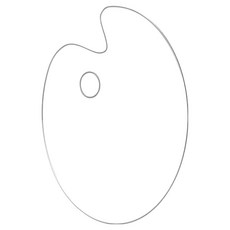 Hataesmall 現代美術調色盤 橢圓盤 透明 小號 2mm, 1個