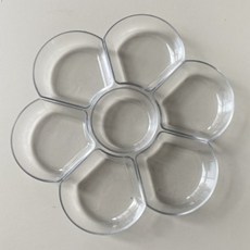 Hataesmall 日常美術調色盤 透明梅花盤 直徑17.5公分, 1個