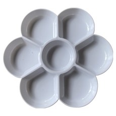 Hataesmall 日常美術調色盤 白梅花盤 直徑 17.5cm, 1個