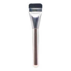 喵汪森林 粉底液調色用具 一字粉底刷 柔軟刷毛 均勻上妝 打造無瑕底妝, 1支, 不鏽鋼色