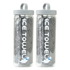 Cooling Pick 高品質運動濕式毛巾, 2個, 灰色