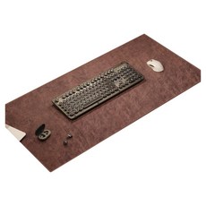 Ez2mk 프리미엄 양면 가죽 책상 장패드 100 x 40 cm O70, 다크브라운, 1개