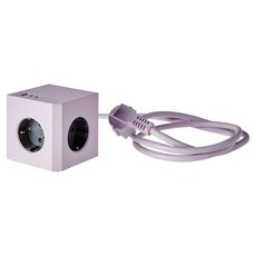 모던하우스 인테리어 1USB 2C 컬러 큐브 멀티탭 3구 E38, 1.5m, 라벤더퍼플, 1개