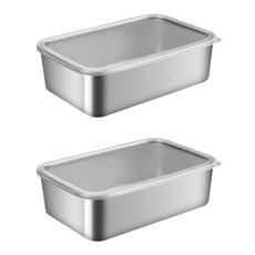 咪咪購物 不鏽鋼保鮮盒/密封盒/餐盒 附蓋子, 2個