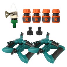 GILGRI 旋轉灑水器安裝套組 連接型 2件組 適用於16mm水管, 1套, 混合色