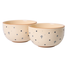 MEYER 美亞 童趣系列 圖騰陶碗2件組, 白色圖騰, 1組