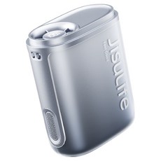 지수라이프 BLDC LED 미니 휴대용 무선 넥 선풍기, Neck Fan Life 5, 실버