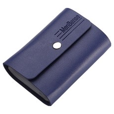 포텐키트 깔끔한 심플한 카드 홀더 20p 명함 보관함 7 x 10.2 cm, 남색3, 1단