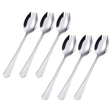 AHOYE 不鏽鋼水果點心叉6件組 17cm, 1組, 不鏽鋼色