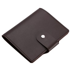 포텐키트 깔끔한 심플한 카드 홀더 42p 명함 보관함 11 x 13 cm, 브라운2, 1단