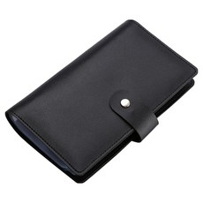 포텐키트 깔끔한 심플한 카드 홀더 92p 명함 보관함 11.5 x 18 cm, 블랙1, 1단