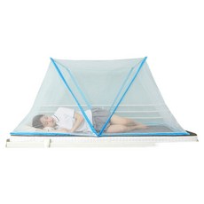 免安裝密網可折疊無底蚊帳 兒童款, 藍色