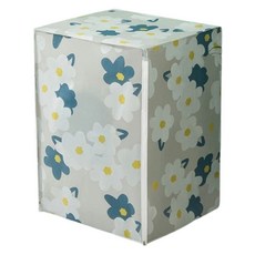 葉子小舖 防水洗衣機防塵套 可愛動物直立式款, 白藍花朵