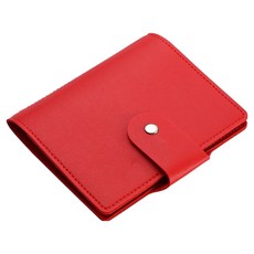 포텐키트 깔끔한 심플한 카드 홀더 42p 명함 보관함 11 x 13 cm, 레드2, 1단