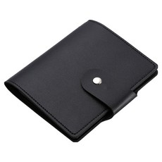 포텐키트 깔끔한 심플한 카드 홀더 42p 명함 보관함 11 x 13 cm, 블랙2, 1단