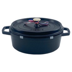 staub 電磁爐橢圓鑄鐵鍋, 黑色, 1個, 27厘米