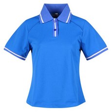 luxgolf 女款線條羅紋翻領短袖T恤 LB25M614W