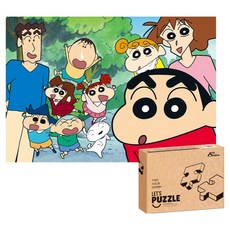 렛츠퍼즐 짱구는 못말려 숲속산책 직소 퍼즐, 1000피스, 혼합색상, 1개