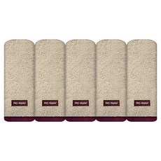 Songwol 松月 Riorway飯店臉巾 180g 40支精梳棉, 5個, 淺褐色