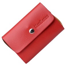 포텐키트 깔끔한 심플한 카드 홀더 20p 명함 보관함 7 x 10.2 cm, 레드3, 1단