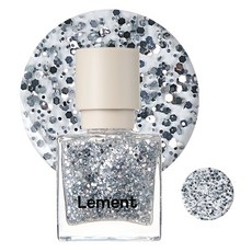 Lement 彩色指甲油 58 Overdot Glass, 9.5ml, 1個, 銀色