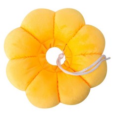 蕉蕉購物 太陽花寵物防咬舔頭套圈, 黃色, 1個
