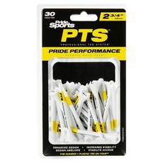 PrideSports NEW PTS Evolution 塑膠高爾夫球釘 2-3/4 30入, 黃色, 1個