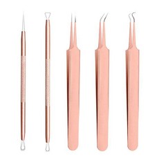 黑頭粉刺護理5件組 金色 多功能美容工具套裝, 1組