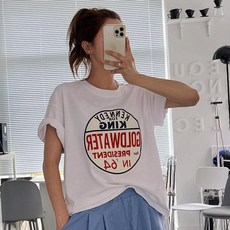 NANING9 女款腳趾印花短袖T恤
