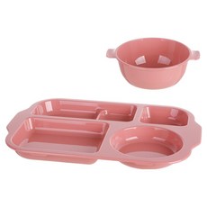 plala 家庭款餐盤+碗組, 1組, 粉色